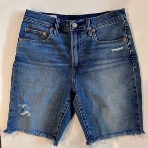 GAP High-Rise Bermuda Denim Shorts